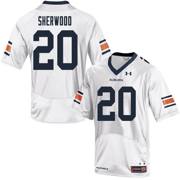 Men's Auburn Tigers #20 Jamien Sherwood White 2020 College Stitched Football Jersey